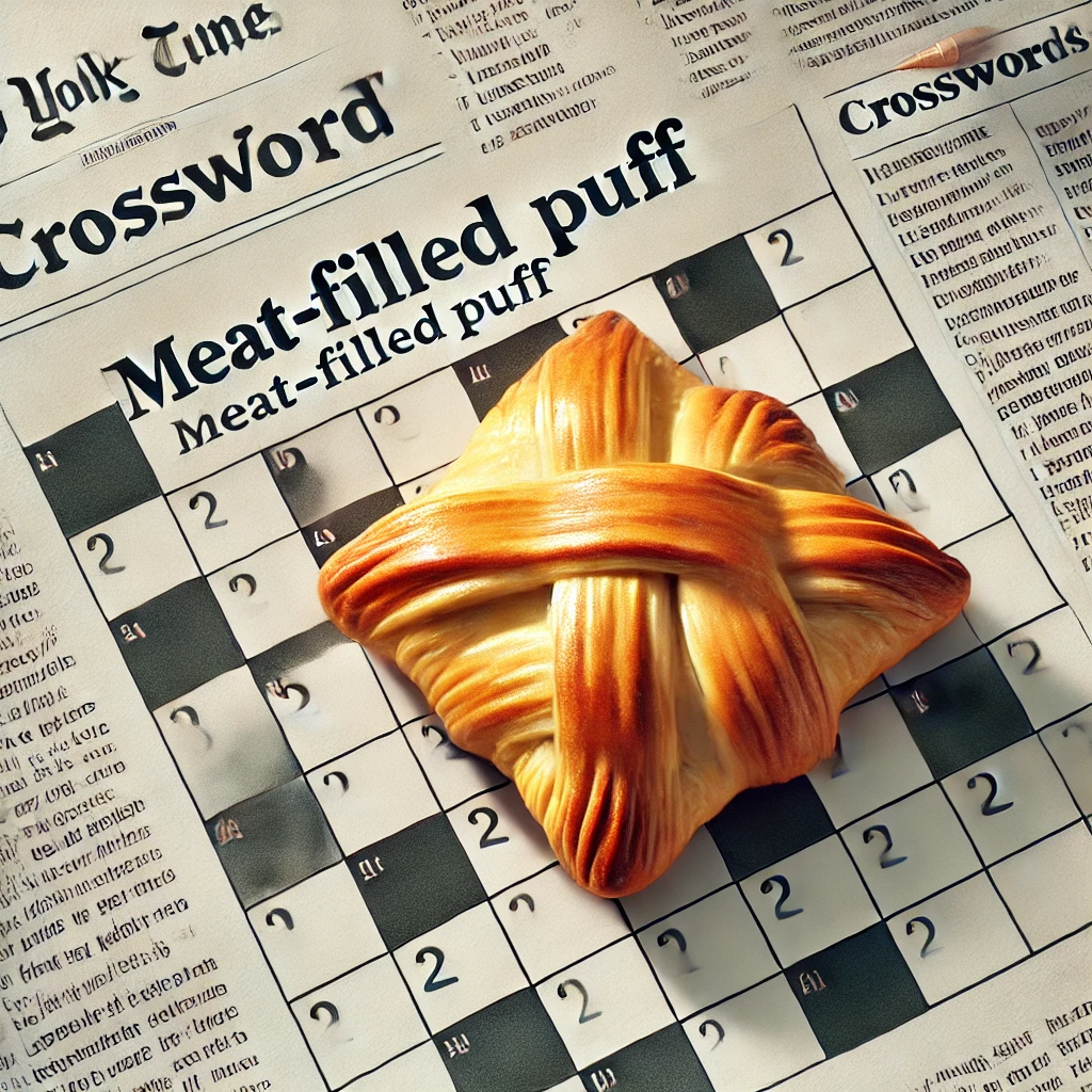 meat filled puff nyt crossword