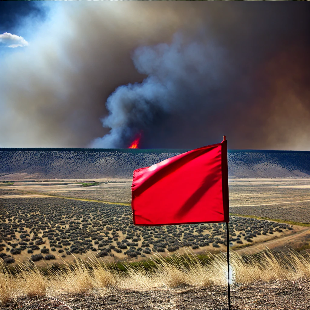 alerta de bandera roja (clima propicio para incendios)