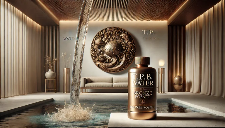 t.p.b. water v bronze posnet